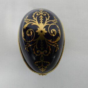 Estee Lauder Vintage Private Collection Imperial Egg  trinket box blue Japan